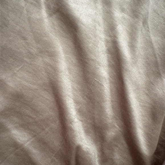 Madewell champagne/gold satin maxi slip skirt size 6 with slit - Picture 7 of 10